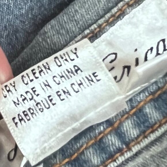 Lana Erica Womens Floral Embroidered Denim Jean Jacket Size Small - Picture 9 of 9